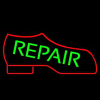 Red Boot Green Repair Neonskylt
