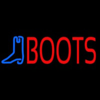 Red Boots With Logo Neonskylt