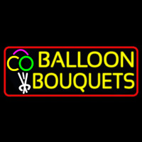 Red Border Balloon Bouquets Neonskylt