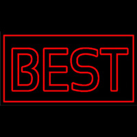 Red Border Best Neonskylt