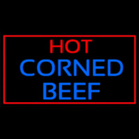 Red Border Hot Corned Beef Neonskylt