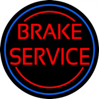 Red Brake Service Blue Circle Neonskylt