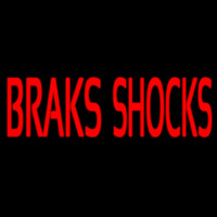 Red Brakes Shocks Neonskylt