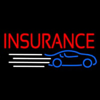 Red Car Insurance Neonskylt