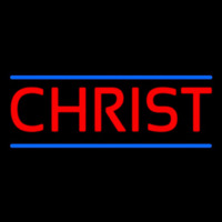 Red Christ With Line Neonskylt
