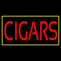 Red Cigars With Yellow Border Neonskylt