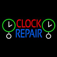 Red Clock Blue Repair Block Neonskylt