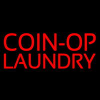 Red Coin Op Laundry Neonskylt