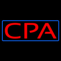 Red Cpa Blue Border Neonskylt