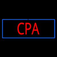 Red Cpa With Blue Border Neonskylt