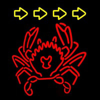 Red Crab Logo Neonskylt