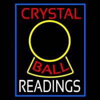 Red Crystal Ball White Reader Neonskylt