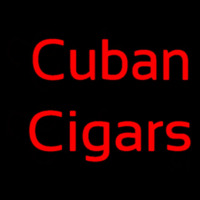 Red Cuban Cigars Neonskylt