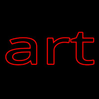 Red Cursive Art 1 Neonskylt