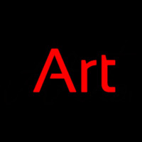 Red Cursive Art Neonskylt