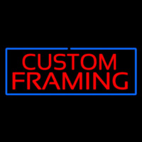 Red Custom Framing Blue Border Neonskylt