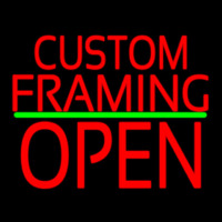 Red Custom Framing With Open 1 Neonskylt