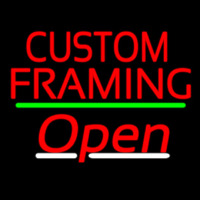 Red Custom Framing With Open 2 Neonskylt