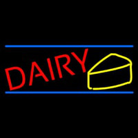 Red Dairy Neonskylt