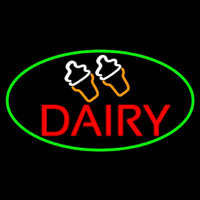 Red Dairy With Logo Neonskylt