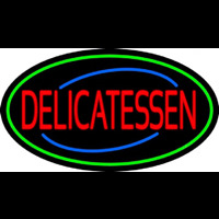 Red Delicatessen Neonskylt