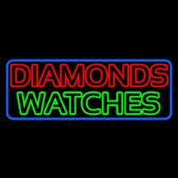 Red Diamonds Green Watches Neonskylt