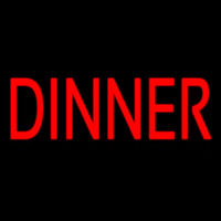Red Dinner Neonskylt