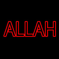 Red Double Stroke Allah Neonskylt