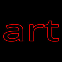 Red Double Stroke Art 1 Neonskylt