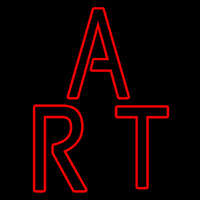 Red Double Stroke Art Neonskylt