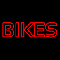 Red Double Stroke Bikes Neonskylt