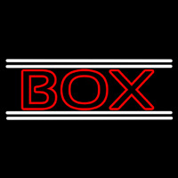 Red Double Stroke Bo  With White Line Neonskylt