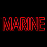 Red Double Stroke Marine Neonskylt