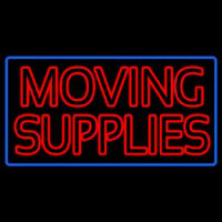 Red Double Stroke Moving Supplies Neonskylt