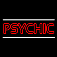 Red Double Stroke Psychic White Line Neonskylt