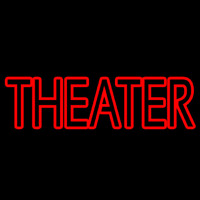 Red Double Stroke Theatre Neonskylt
