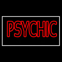 Red Double Stroke White Psychic Neonskylt