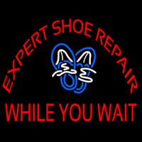 Red E pert Shoe Repair Neonskylt