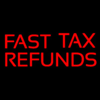 Red Fast Ta  Refunds Neonskylt