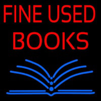 Red Fine Used Books Neonskylt