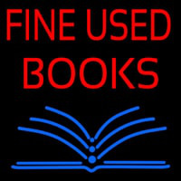 Red Fine Used Books Neonskylt