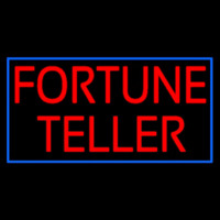 Red Fortune Teller Blue Border Neonskylt