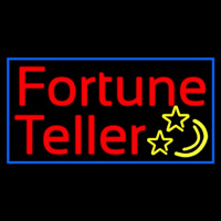 Red Fortune Teller Blue Border Neonskylt