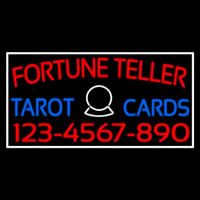 Red Fortune Teller Blue Tarot Cards With Phone Number Neonskylt