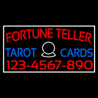 Red Fortune Teller Blue Tarot Cards With Phone Number Neonskylt