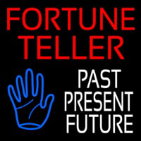 Red Fortune Teller White Past Present Future Neonskylt