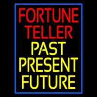 Red Fortune Teller Yellow Past Present Future Neonskylt