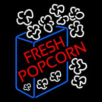 Red Fresh Popcorn Neonskylt