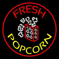 Red Fresh Yellow Popcorn Neonskylt