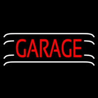 Red Garage Block Neonskylt